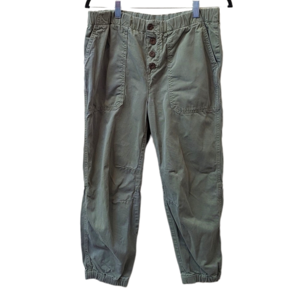 Free People Cadet Cropped Joggers in Army Green (S)